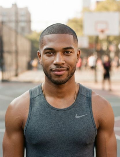 Athletic Buzz Cut with Low Taper
