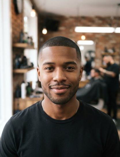 Buzz Cut with Temple Taper
