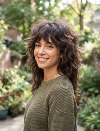 Fluffy Hair With Textured Top