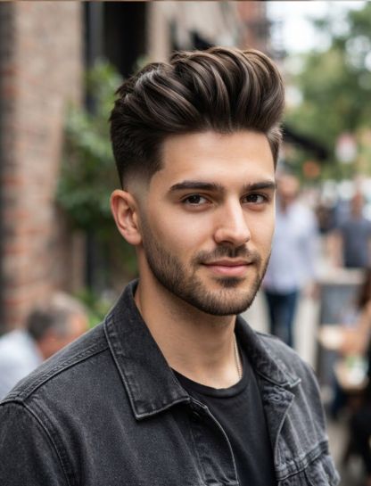 Long Quiff with Low Taper Fade