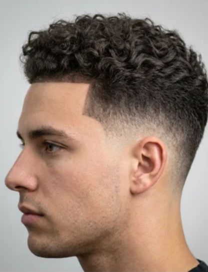 Low Fade Curly Hair Burst