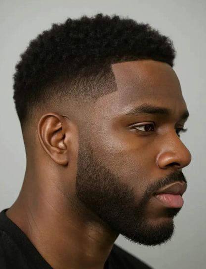 Low Taper Afro for Black Men