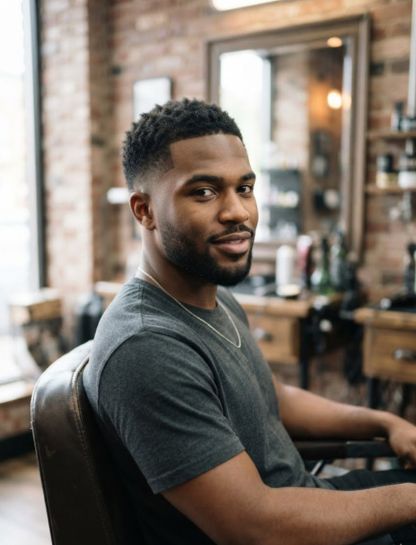 Low Taper Buzz for Thick Hair
