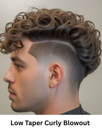Low Taper Curly Blowout