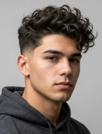 Low Taper Curly Messy