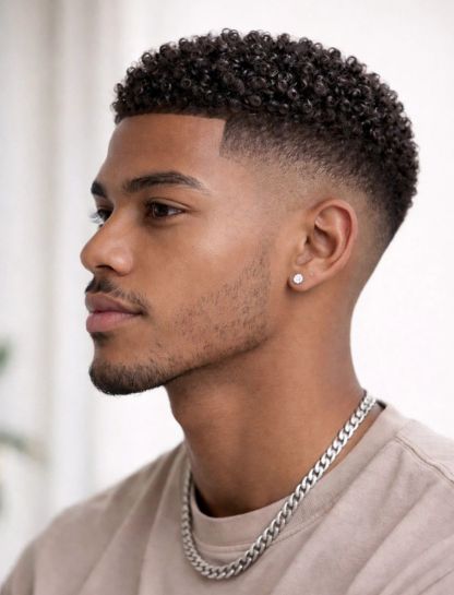 Low Taper Fade Afro Haircut