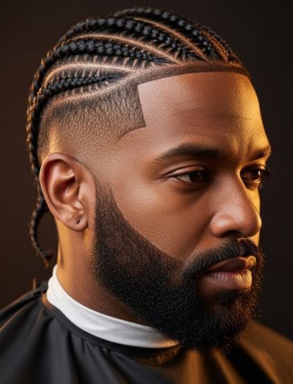 Low Taper Fade Afro with Twist