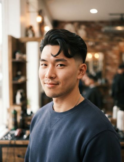 Low Taper Fade Asian Comma Hair