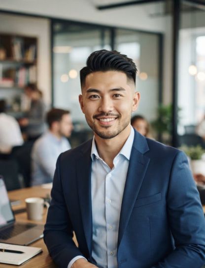 Low Taper Fade Asian Professional Style