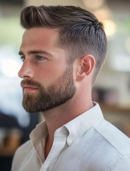 Low Taper Fade Blonde Hair mit Quiff