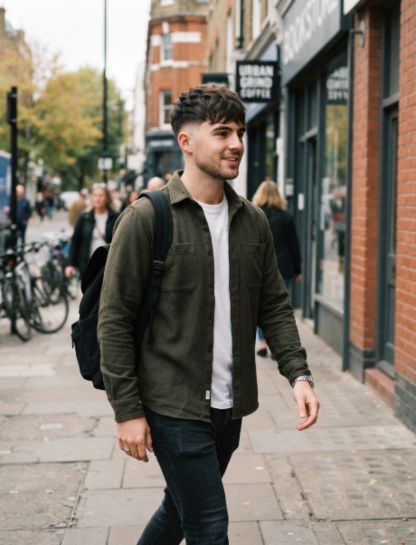 Low Taper Fade Casual Fringe