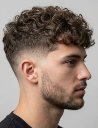 Low Taper Fade Curly Hair Edgar