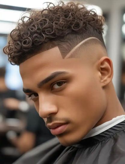 Low Taper Fade Curly Hair