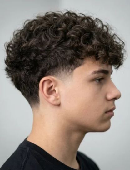 Low Taper Fade Curly Teen