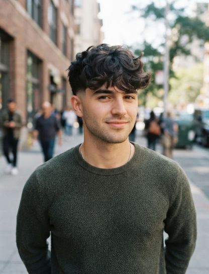 Low Taper Fade Fluffy Fringe