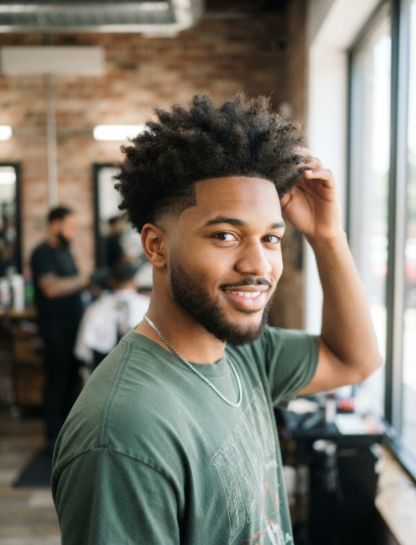 Low Taper Fade Fluffy Hair Short