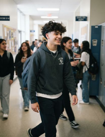 Low Taper Fade Fluffy Hair for School