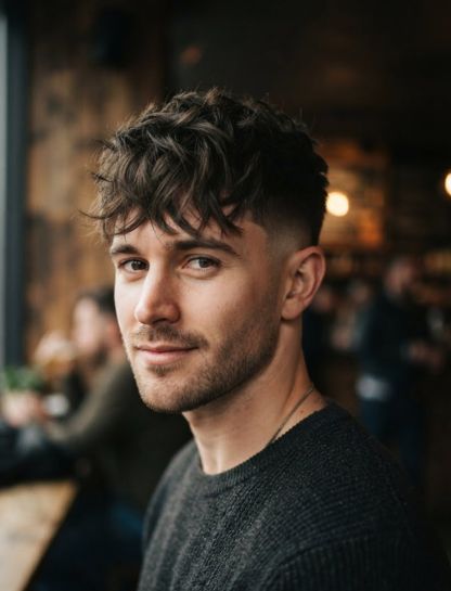 Low Taper Fade French Crop Hair Messy