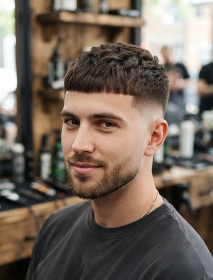 Low Taper Fade French Crop Hair Short