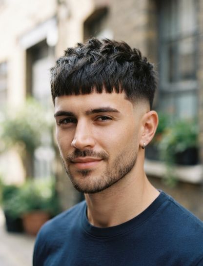 Low Taper Fade French Crop Hair Textured