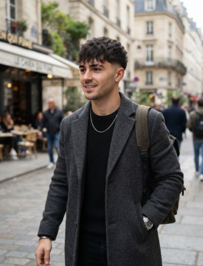 Low Taper Fade Fringe on Top