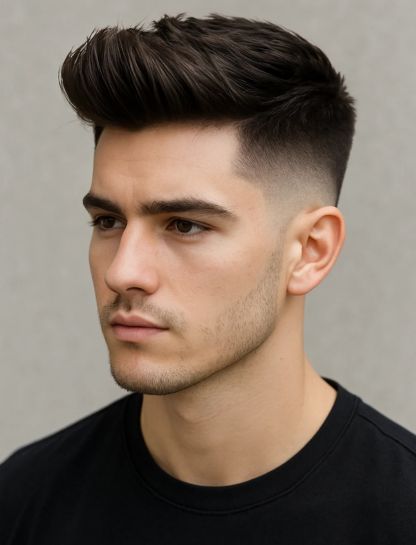 Low Taper Fade Messy Hair