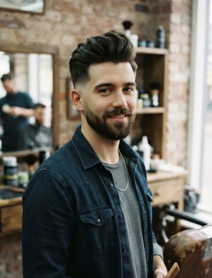 Low Taper Fade Quiff Classic Style