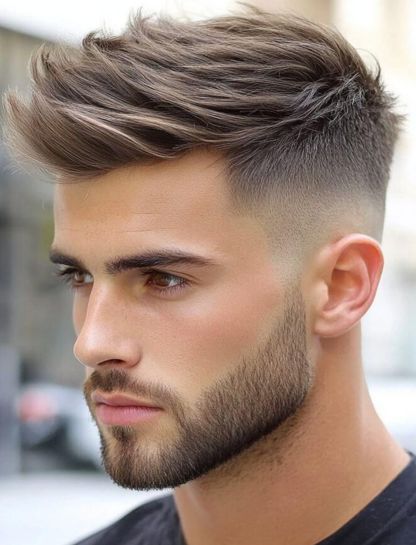 Low Taper Fade Side Part