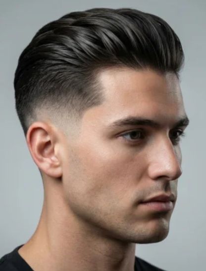 Low Taper Fade Slick Back Undercut