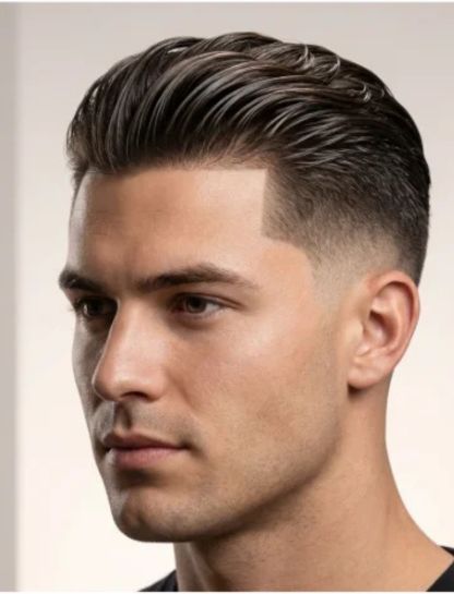 Low Taper Fade Slick Back Wet Look