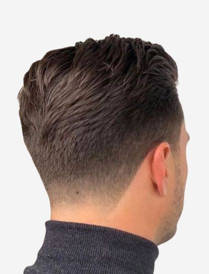 Low Taper Fade Slick Back