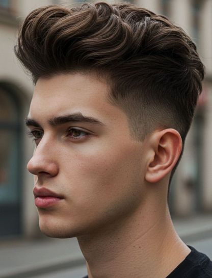 Low Taper Fade Straight Hair Waves