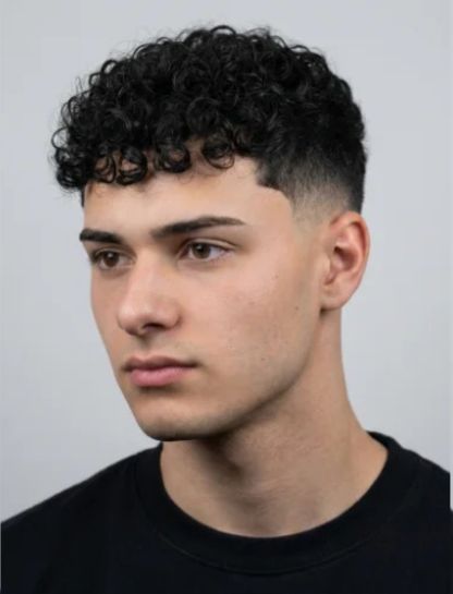 Low Taper Fade Tight Curls