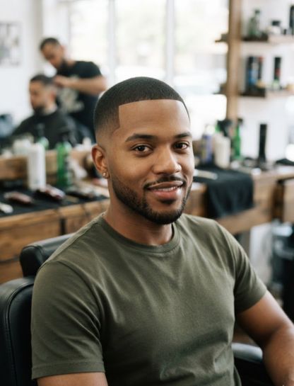 Low Taper Fade With Buzz Cut