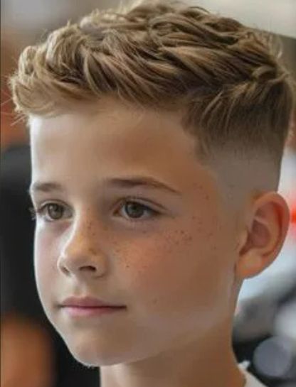 Low Taper Fade With Trending Textured Crop Blonde