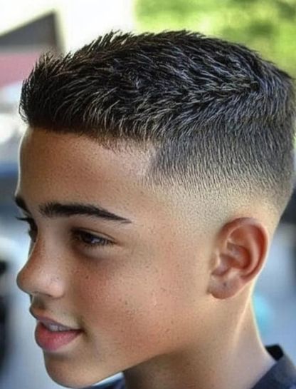 Low Taper Fade With Trending Textured Crop Burst