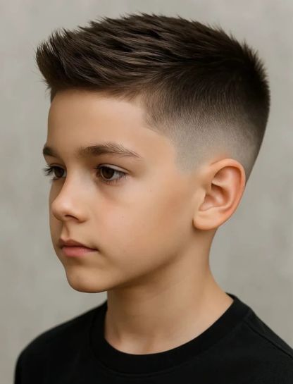 Low Taper Fade With Trending Textured Crop Spiky