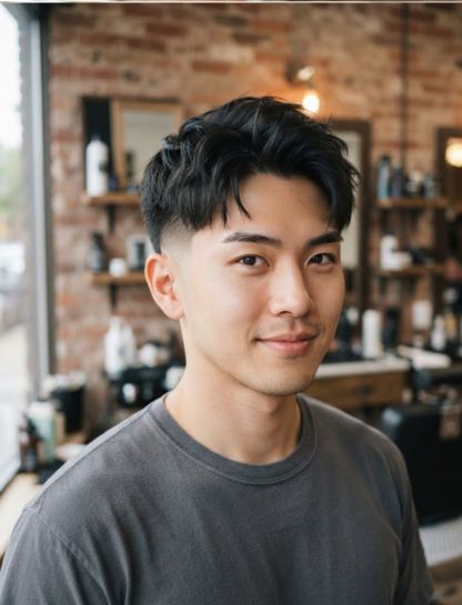 Low Taper Fade for Thick Asian Hair