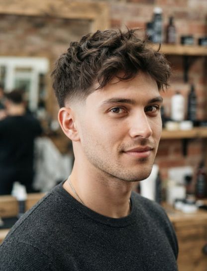 Low Taper Fade with Messy Short Hair