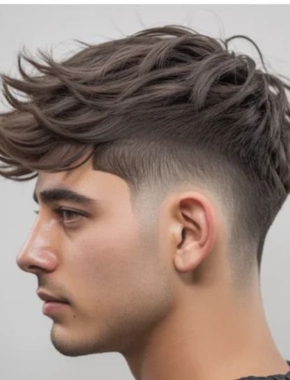 Low Taper Fade with Messy Textured Hair