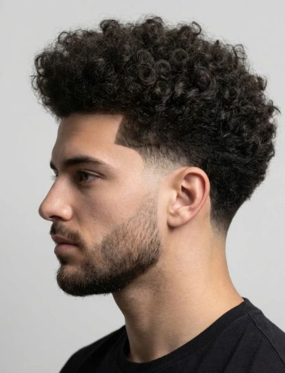Low Taper Thick Curly Hair