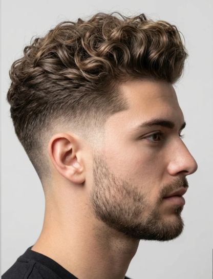 Low Taper Thin Curly Hair