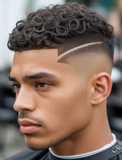 Low Taper With Loose Curls