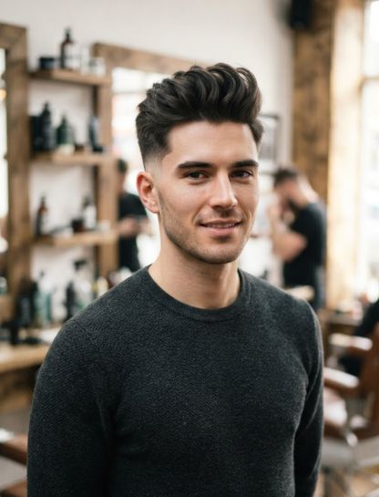 Modern Quiff with Low Taper Fade