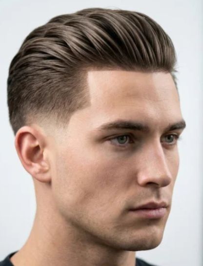 Slick Back Fade with Line Up