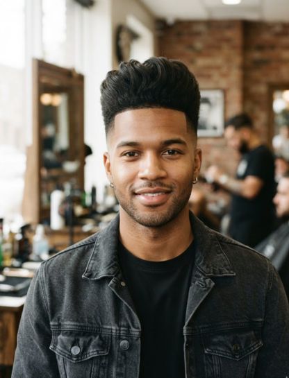Stylish Taper Fade Quiff Haircut