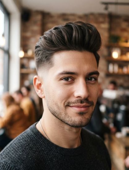 Trendy Low Taper Fade Quiff