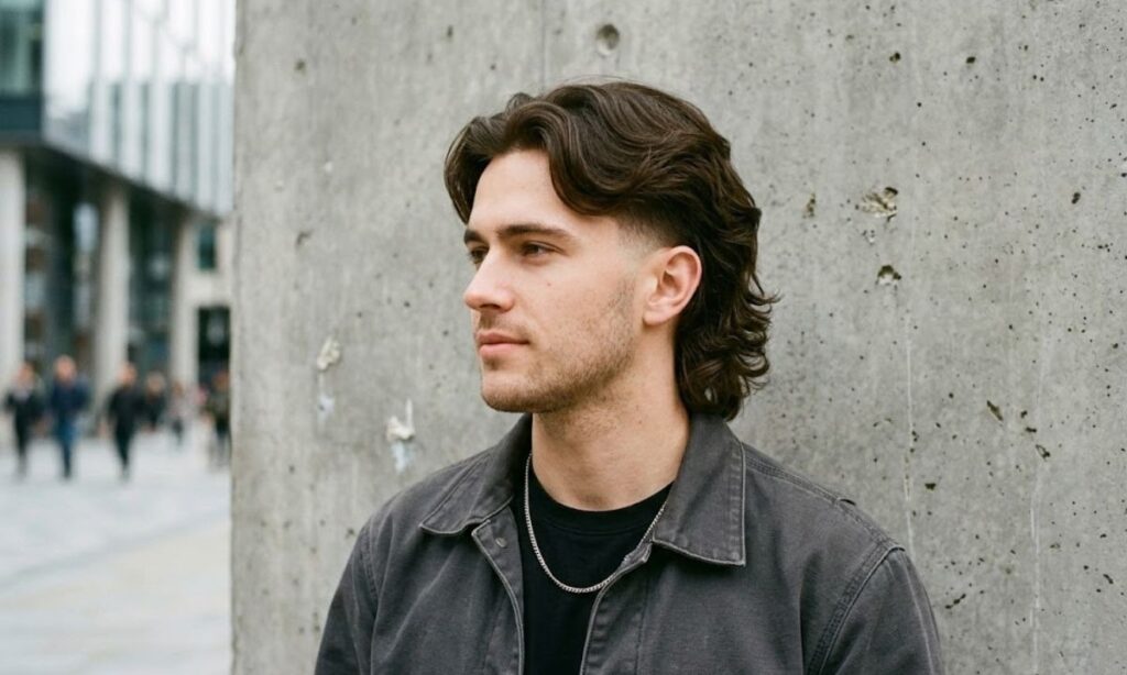 Middle Part Low Taper Fade Mullet