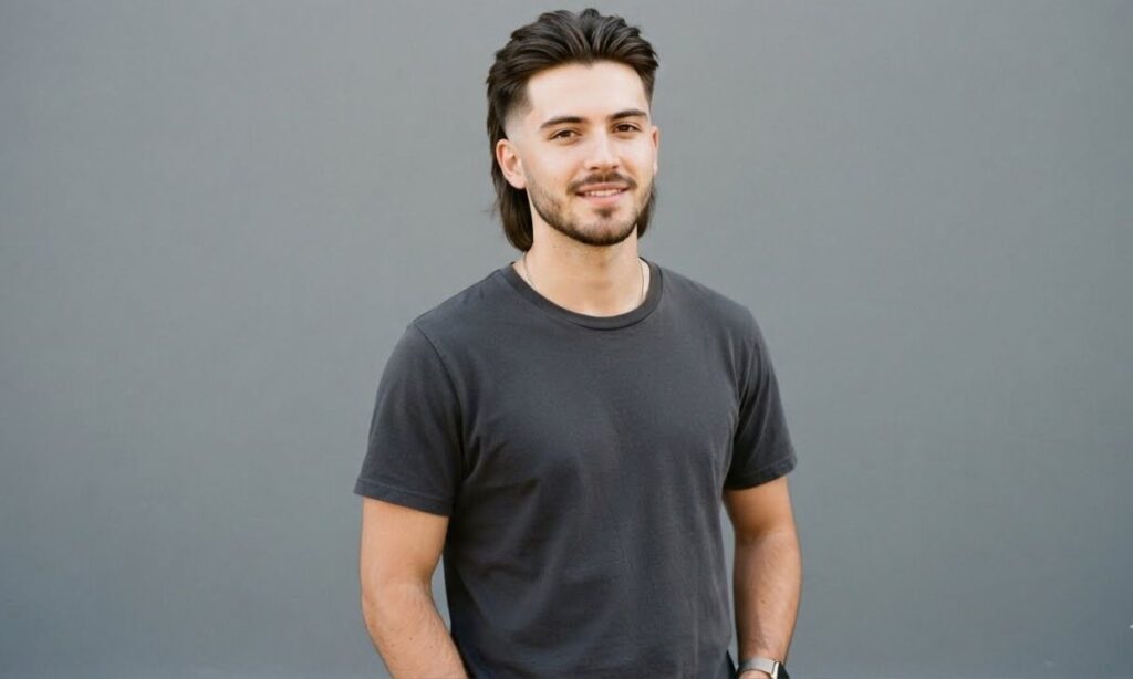 Straight Hair Low Taper Fade Mullet