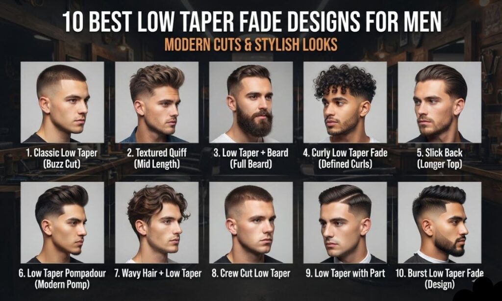 10 Best Low Taper Fade Designs for Men